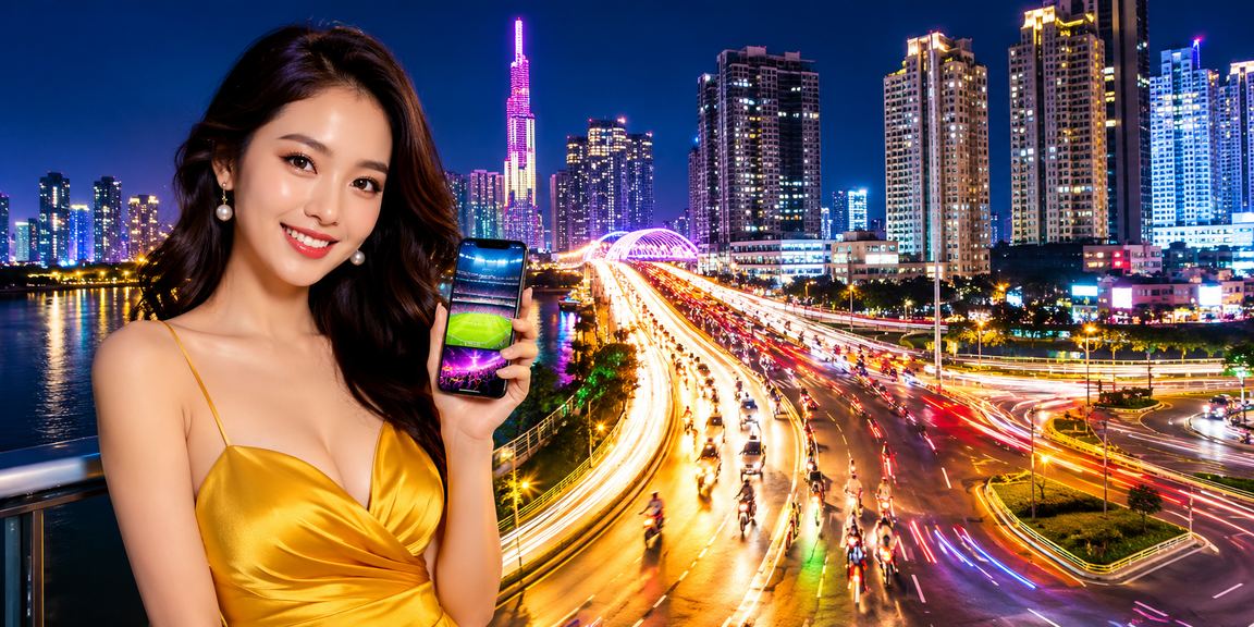Màn hình cá cược thể thao neon sáng rực tại Hồ Chí Minh