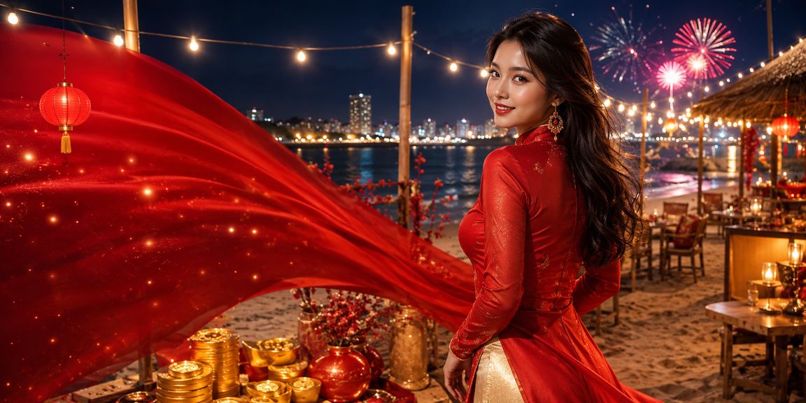 Người phụ nữ mặc áo dài Sài Gòn đang xem slot jackpot trên điện thoại